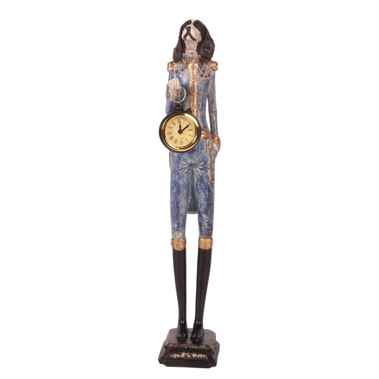 Lord Chester vintage kutyafigura órával 45 cm