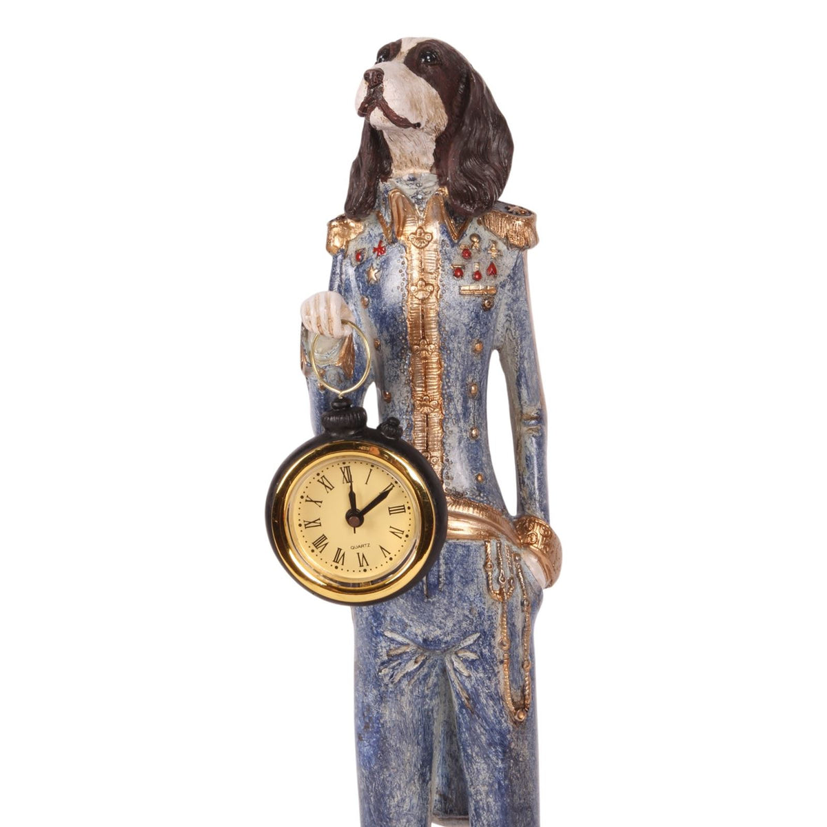 Lord Chester vintage kutyafigura órával 45 cm