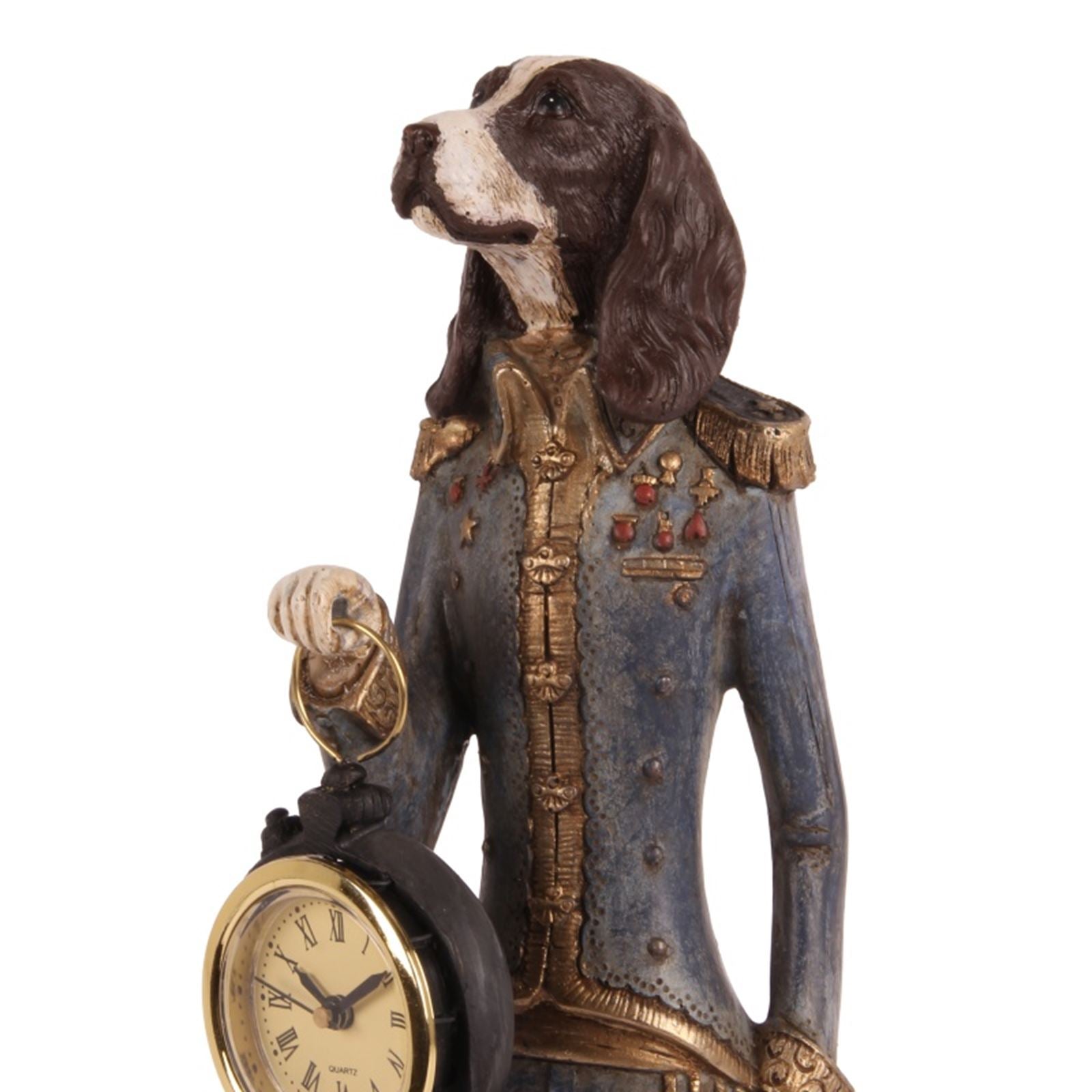 Lord Chester vintage kutyafigura órával 45 cm