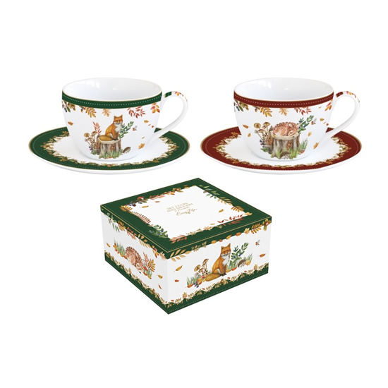 Forest Dream őszi porcelán teáscsésze 240 ml 2 személyes dobozban Easy Life