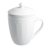 Duo Twilight fehér porcelán bögre porcelán szűrővel és fedővel - 370 ml