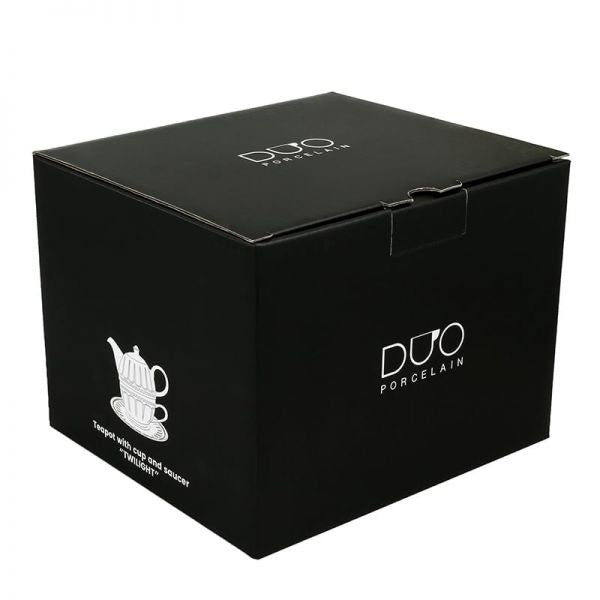 Duo Twilight fehér porcelán teázó szett - 1 személyes - 300/550 ml