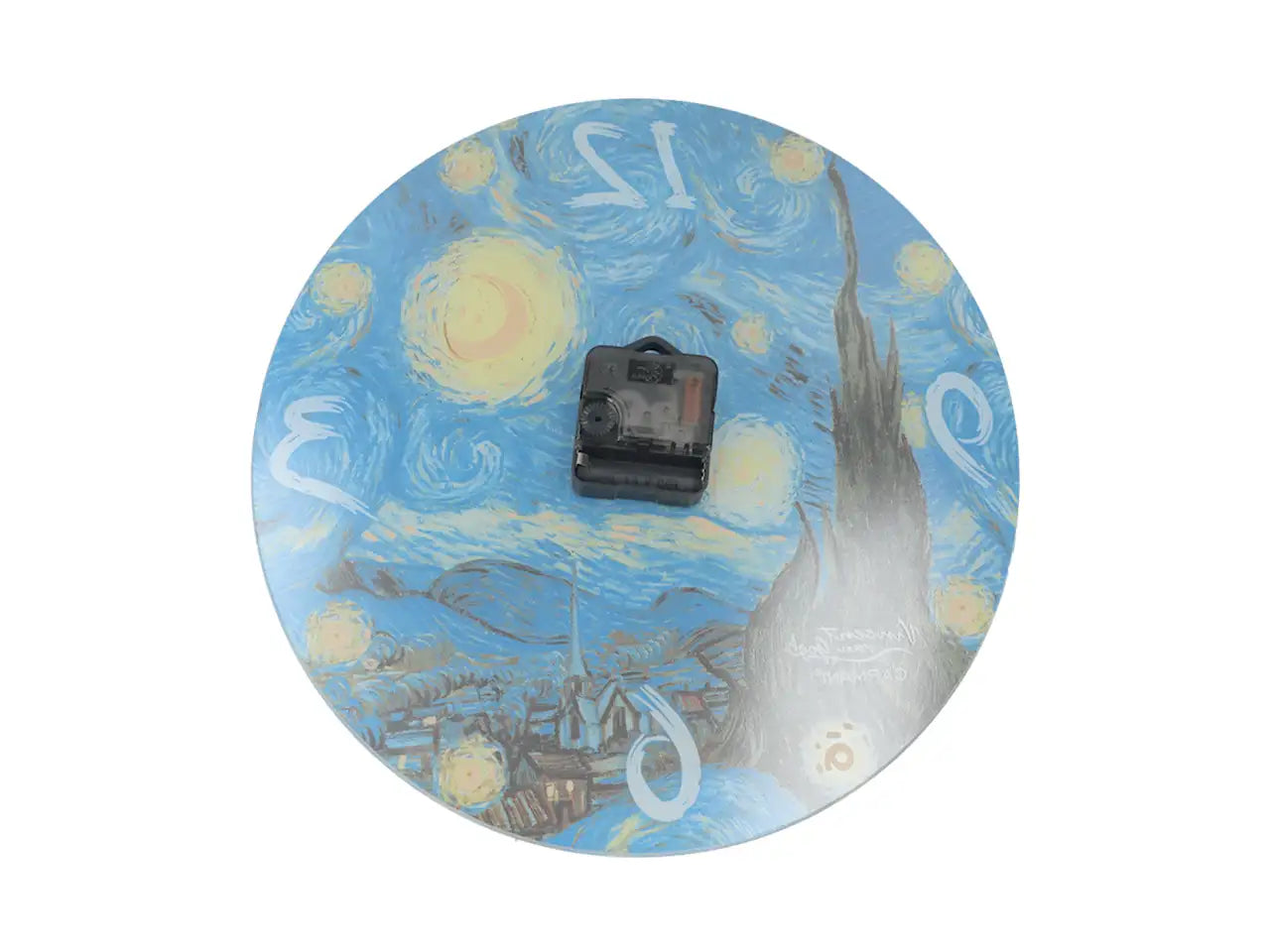 Üveg falióra 30 cm Van Gogh Csillagos éj díszdobozban