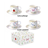 Porcelán eszpresszó kávés csésze 2 db-os díszdobozban Fancy Garden