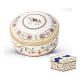 Porcelán ékszertartó díszdobozban lovas mintával Cheval