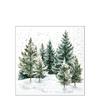 Karácsonyi szalvéta – Suttogó fenyők, 25x25 cm, 20 db-os