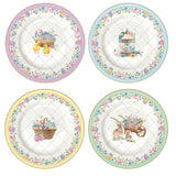 Spring Bloom húsvéti porcelán desszertes tányér 4 db szett díszdobozban
