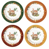 Forest Dream porcelán őzikés desszertes tányér 19 cm szett 4db-os – Easy Life