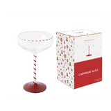 Karácsonyi Pezsgős üveg pohár 250 ml díszdobozban Christmas Twist