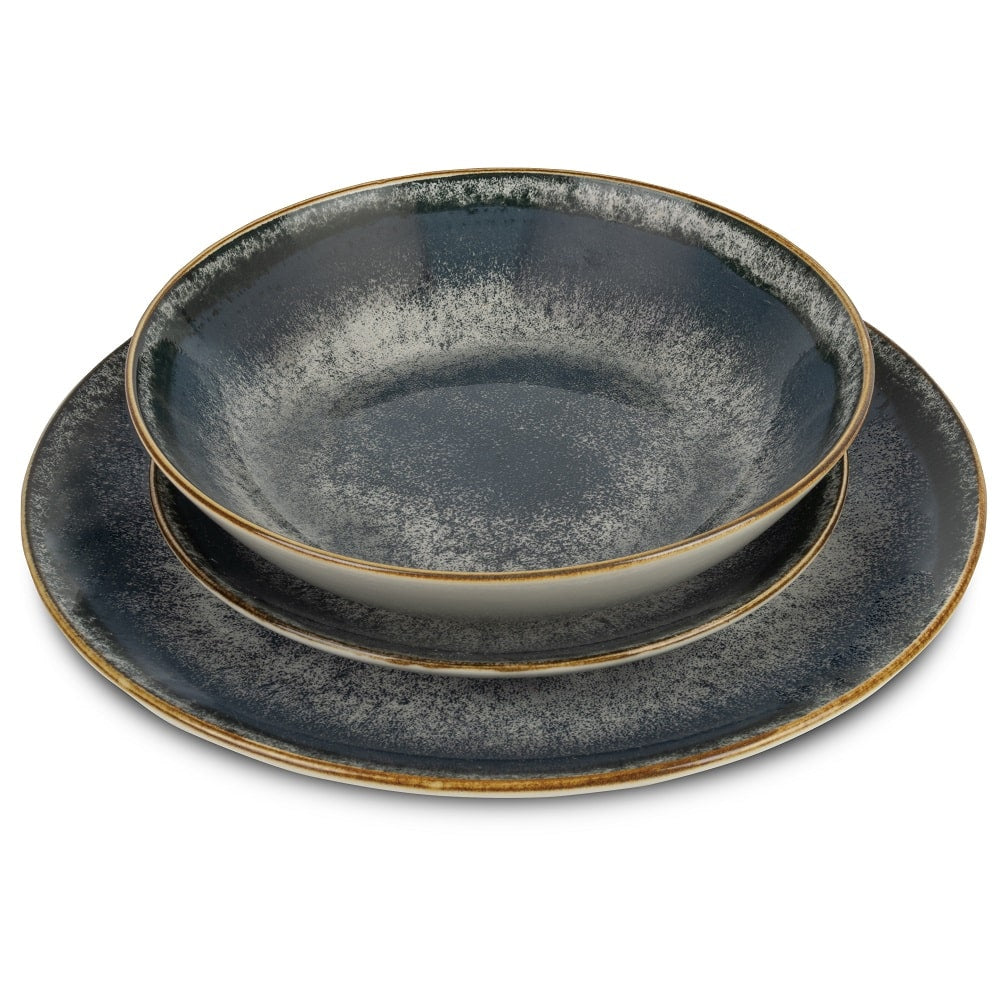 Berlinger Haus 18 részes porcelán étkészlet Aspen antik szürke