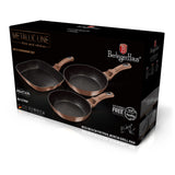 Indukciós 3 részes serpenyő készlet Metallic Line Rose Gold Edition Berlinger Haus