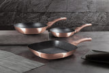 Indukciós 3 részes serpenyő készlet Metallic Line Rose Gold Edition Berlinger Haus