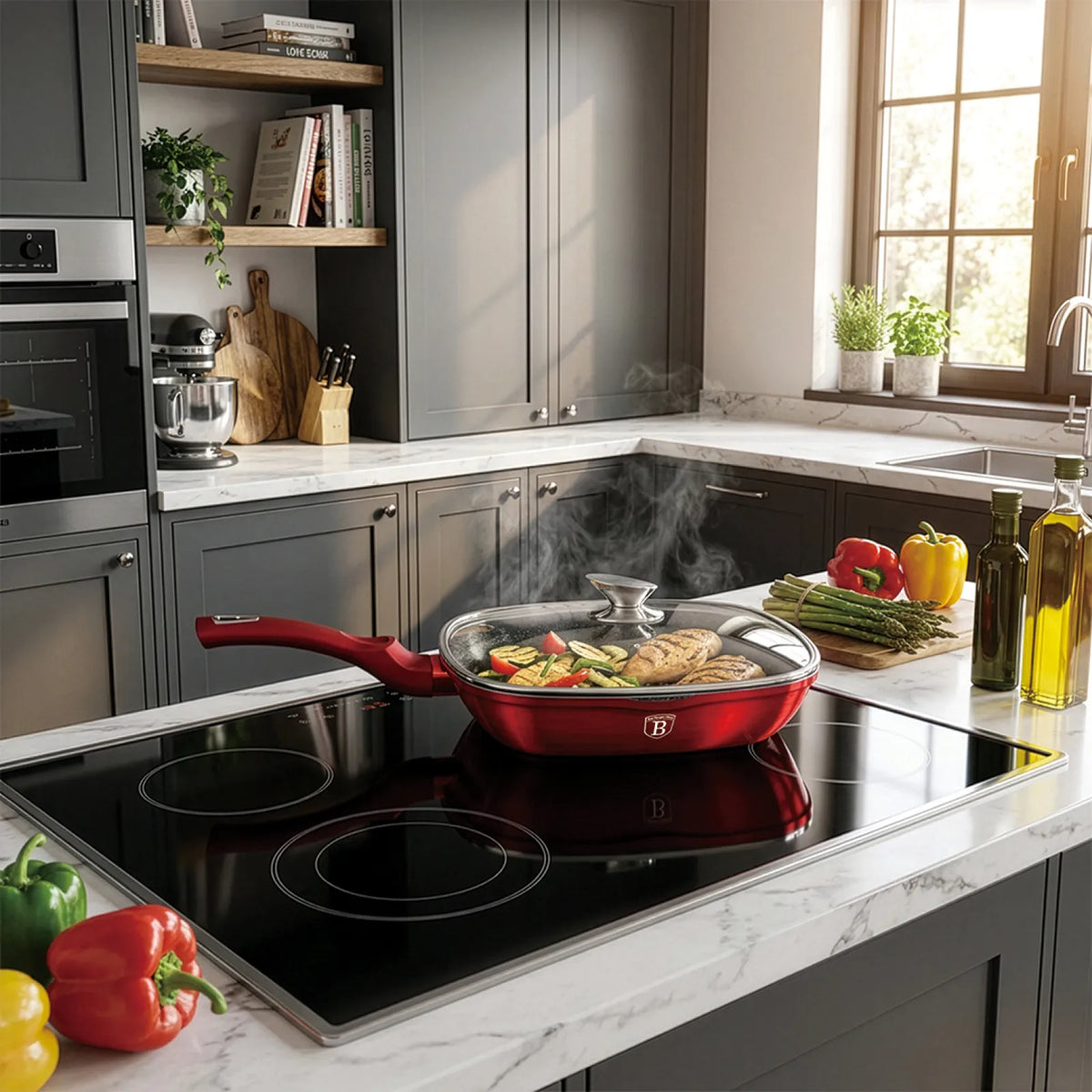 Berlinger Haus Grill serpenyő fedővel (28 cm) – 6. kép
