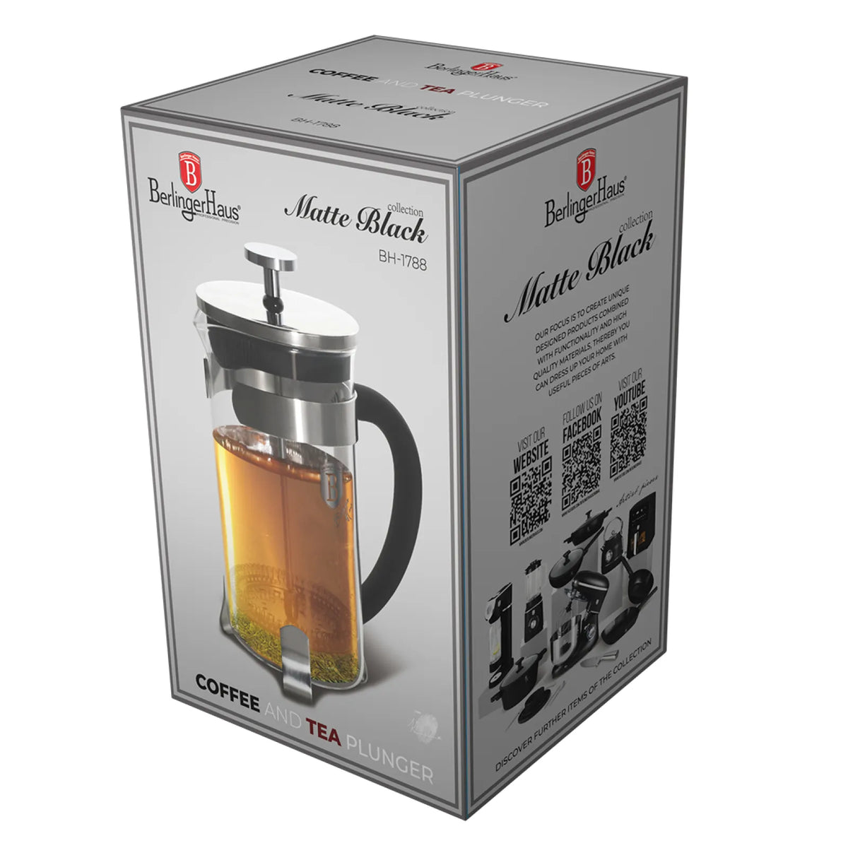 Berlinger Haus Dugattyús kávé és teafőző (0.8 L) – 3. kép