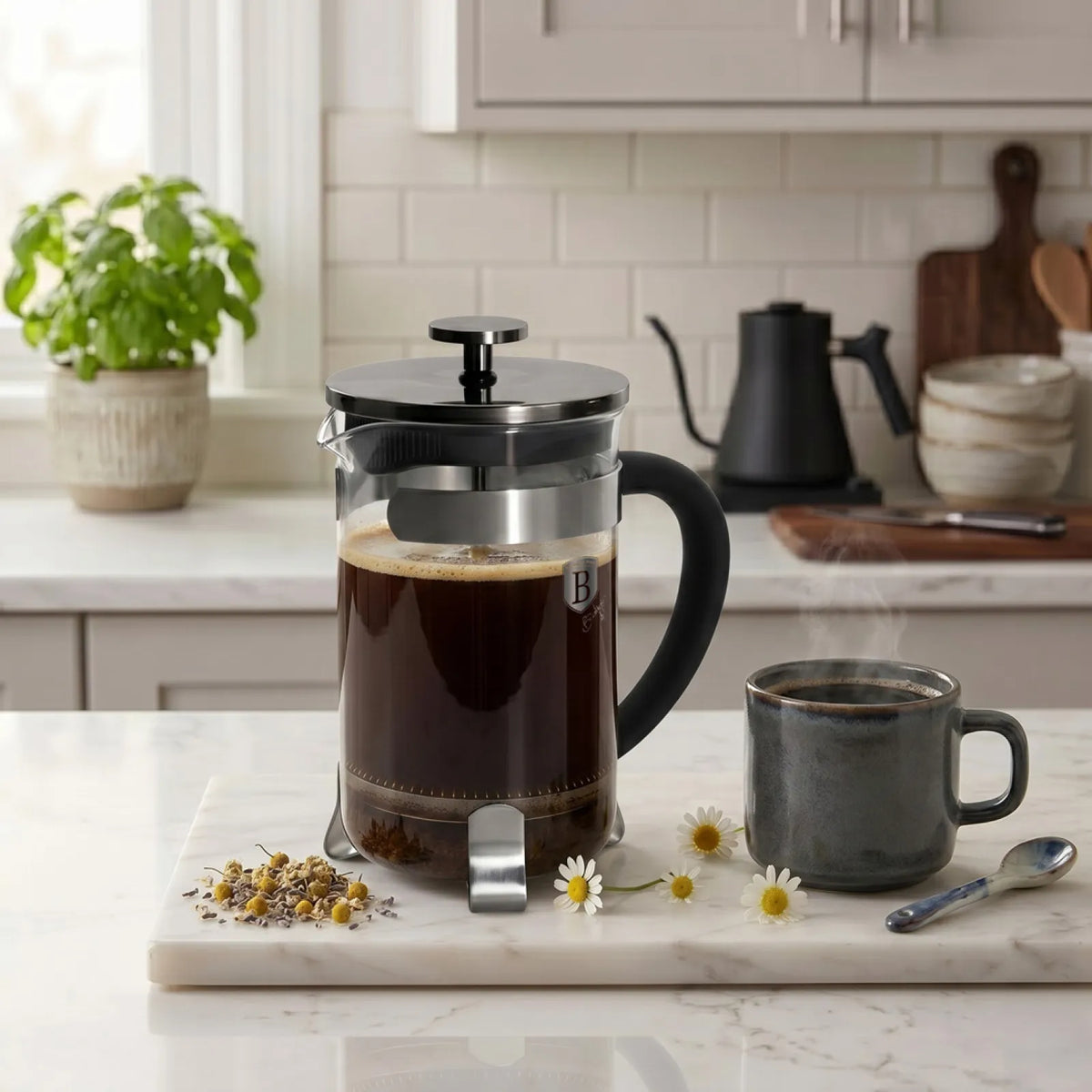 Berlinger Haus Dugattyús kávé és teafőző (0.8 L) – 5. kép