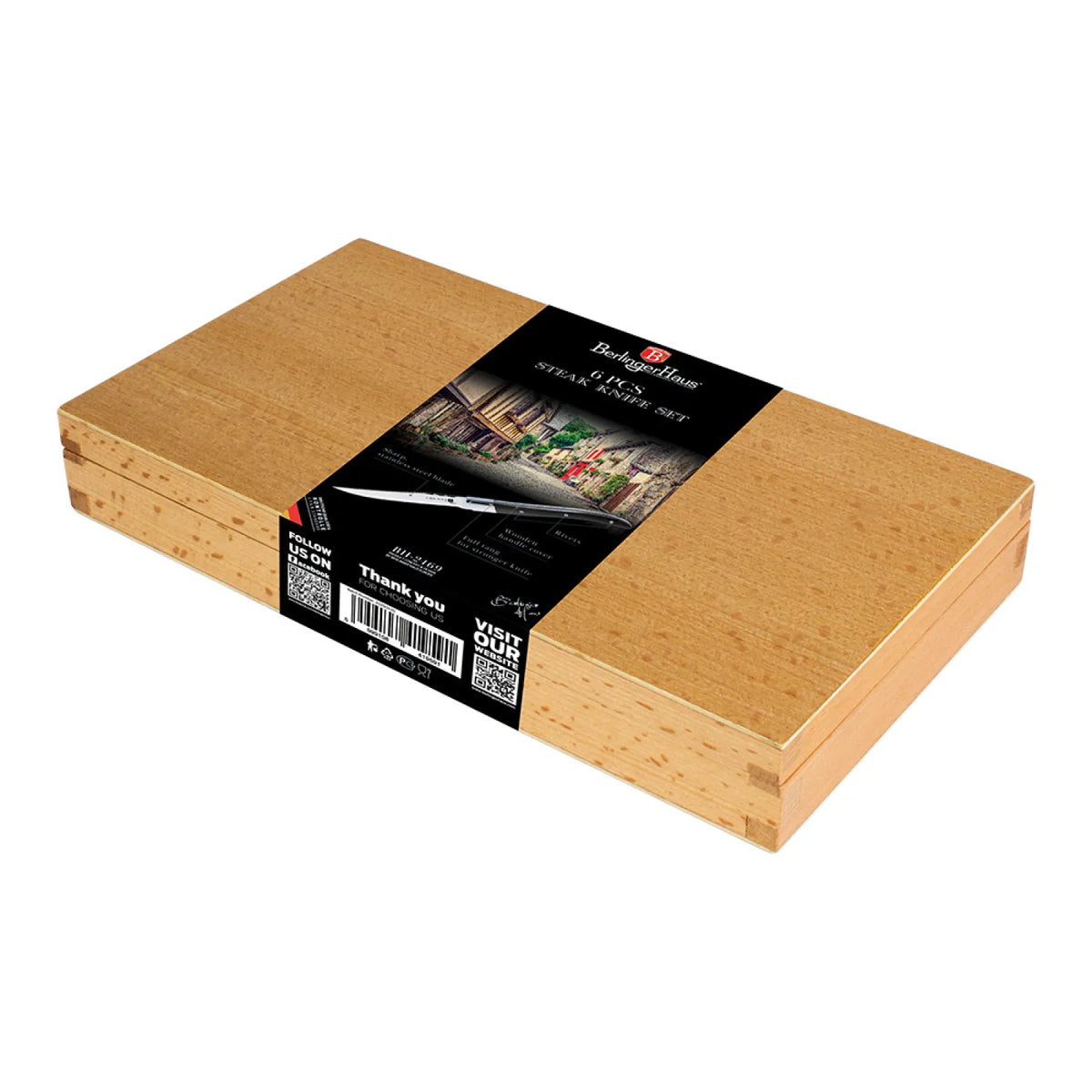 Berlinger Haus 6 részes steak késkészlet fa nyéllel – Eternal Collection