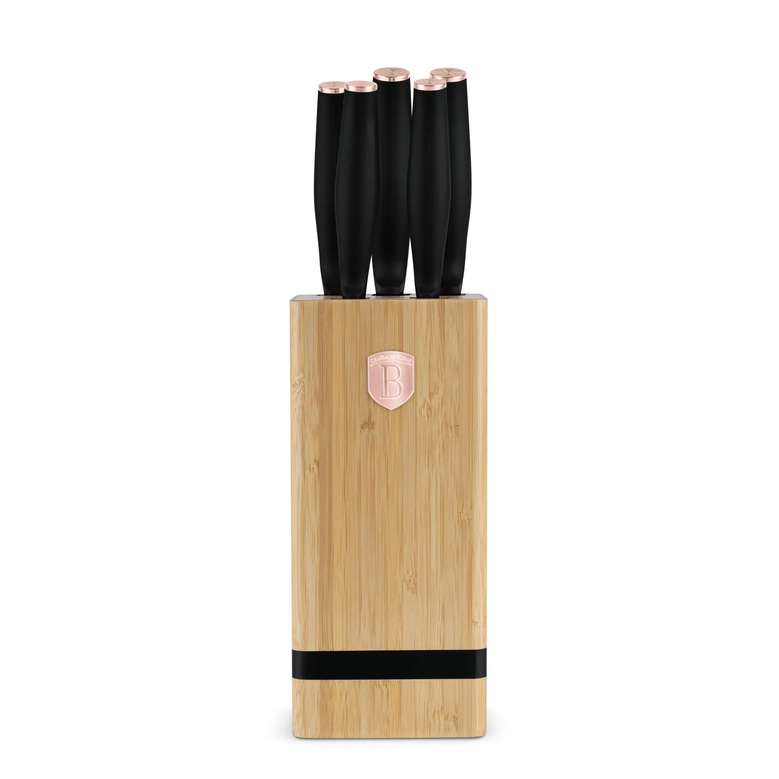 Berlinger Haus 6 részes késkészlet bambusz késtartóval – Black Rose Collection