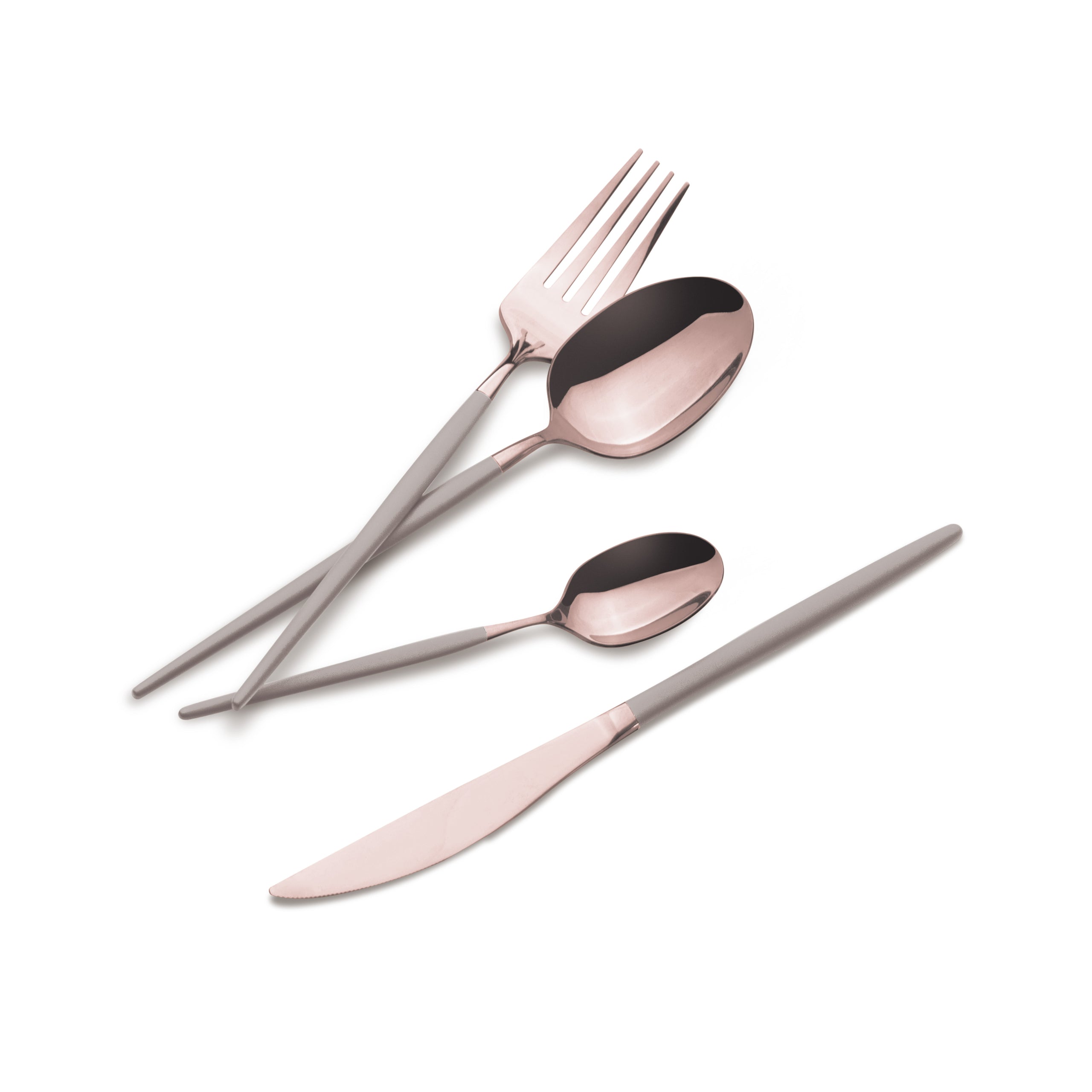 Rozsdamentes acél rose gold PVD bevonattal 24 részes evőeszköz készlet Berlinger Haus Taupe