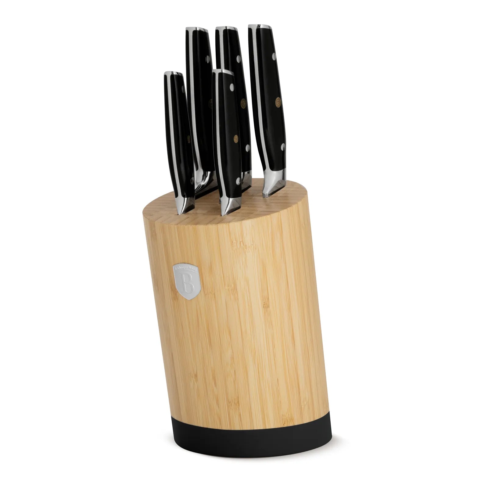 Berlinger Haus 6 részes FULL TANG késkészlet bambusz állvánnyal – Black Vantage Collection