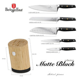 Berlinger Haus 6 részes FULL TANG késkészlet bambusz állvánnyal – Black Vantage Collection