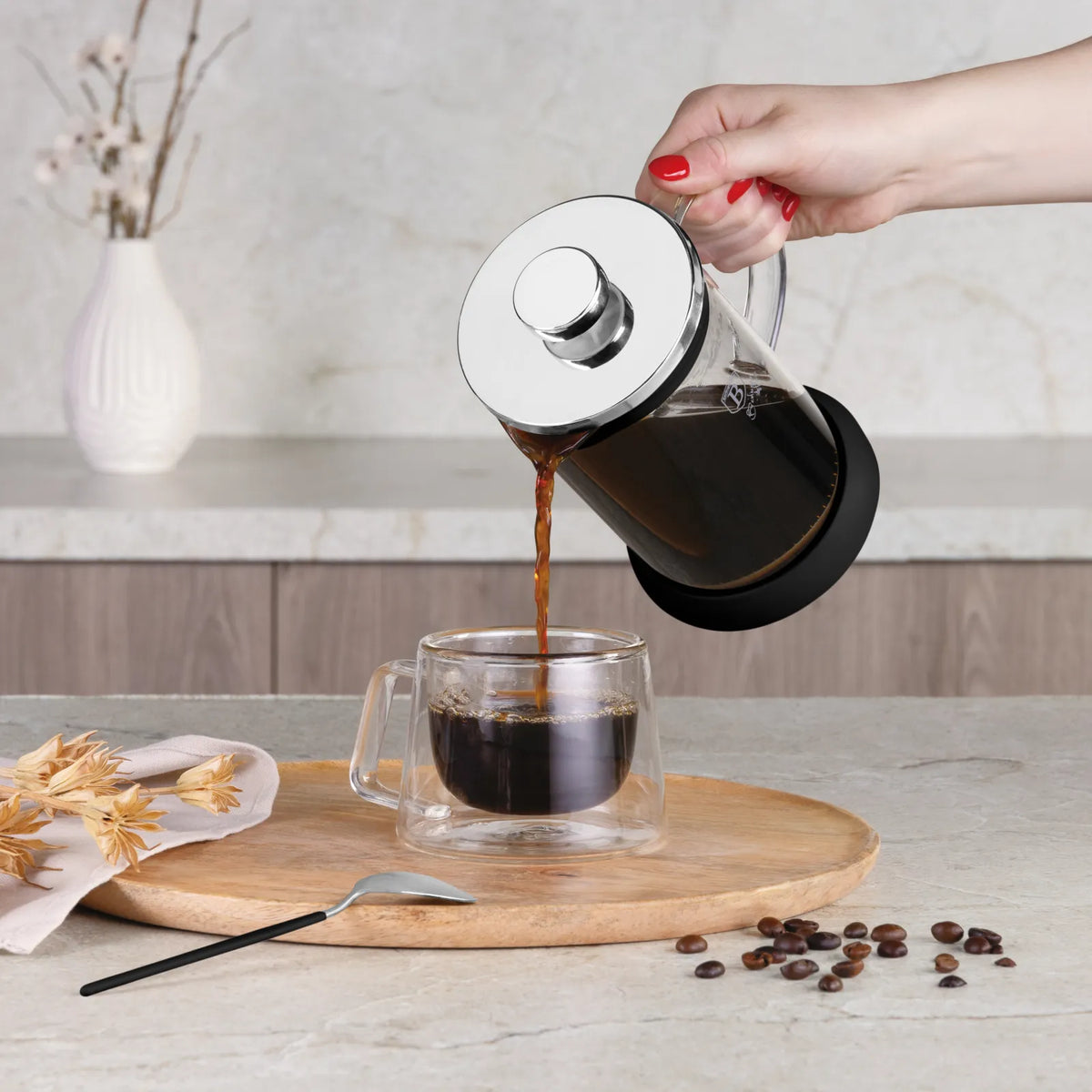 Berlinger Haus Dugattyús kávé és teafőző (0.8 L) – 7. kép