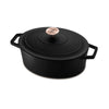 Berlinger Haus ovális öntöttvas pecsenyesütő fedővel 30 cm, 4,65 l – Black Rose Collection