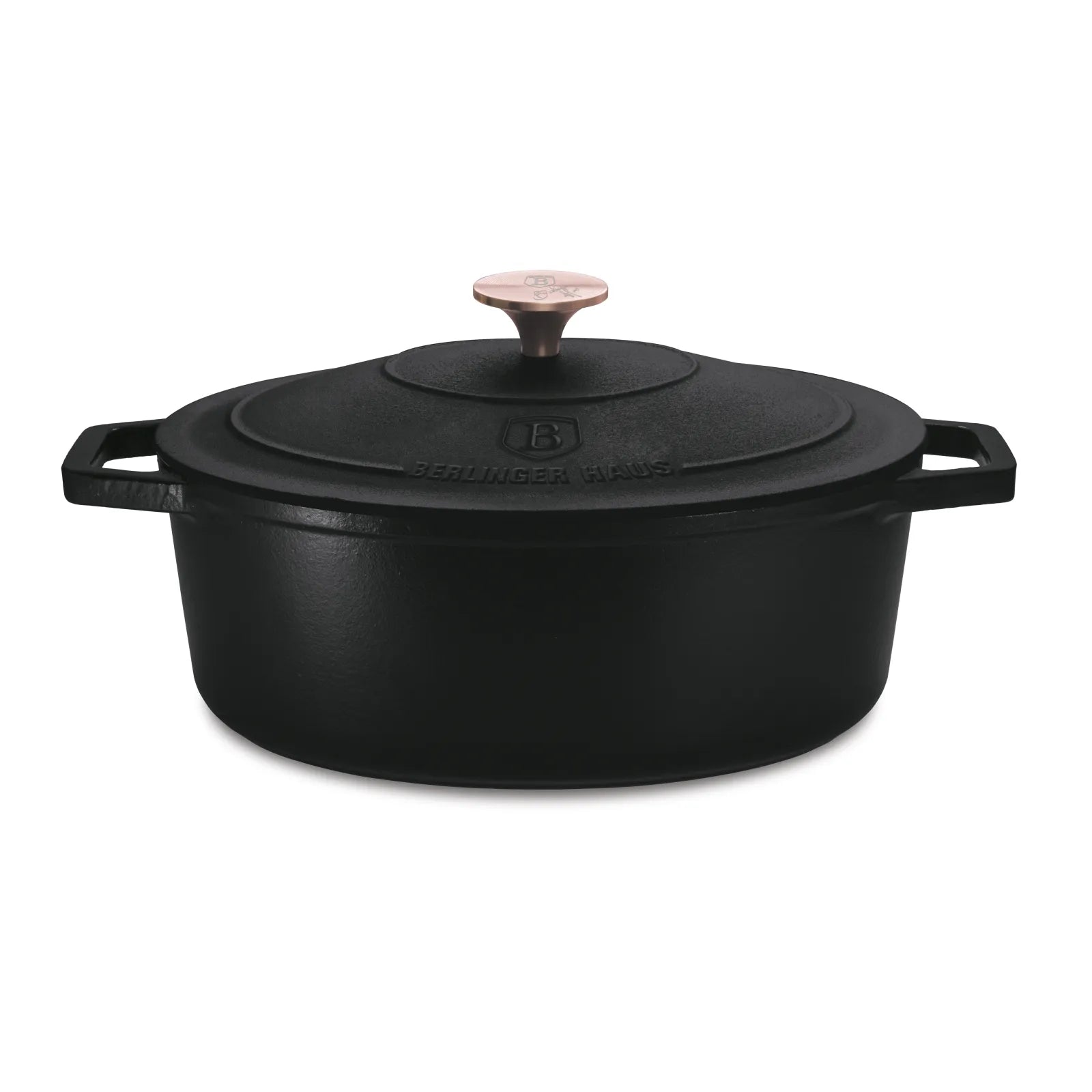 Berlinger Haus ovális öntöttvas pecsenyesütő fedővel 30 cm, 4,65 l – Black Rose Collection