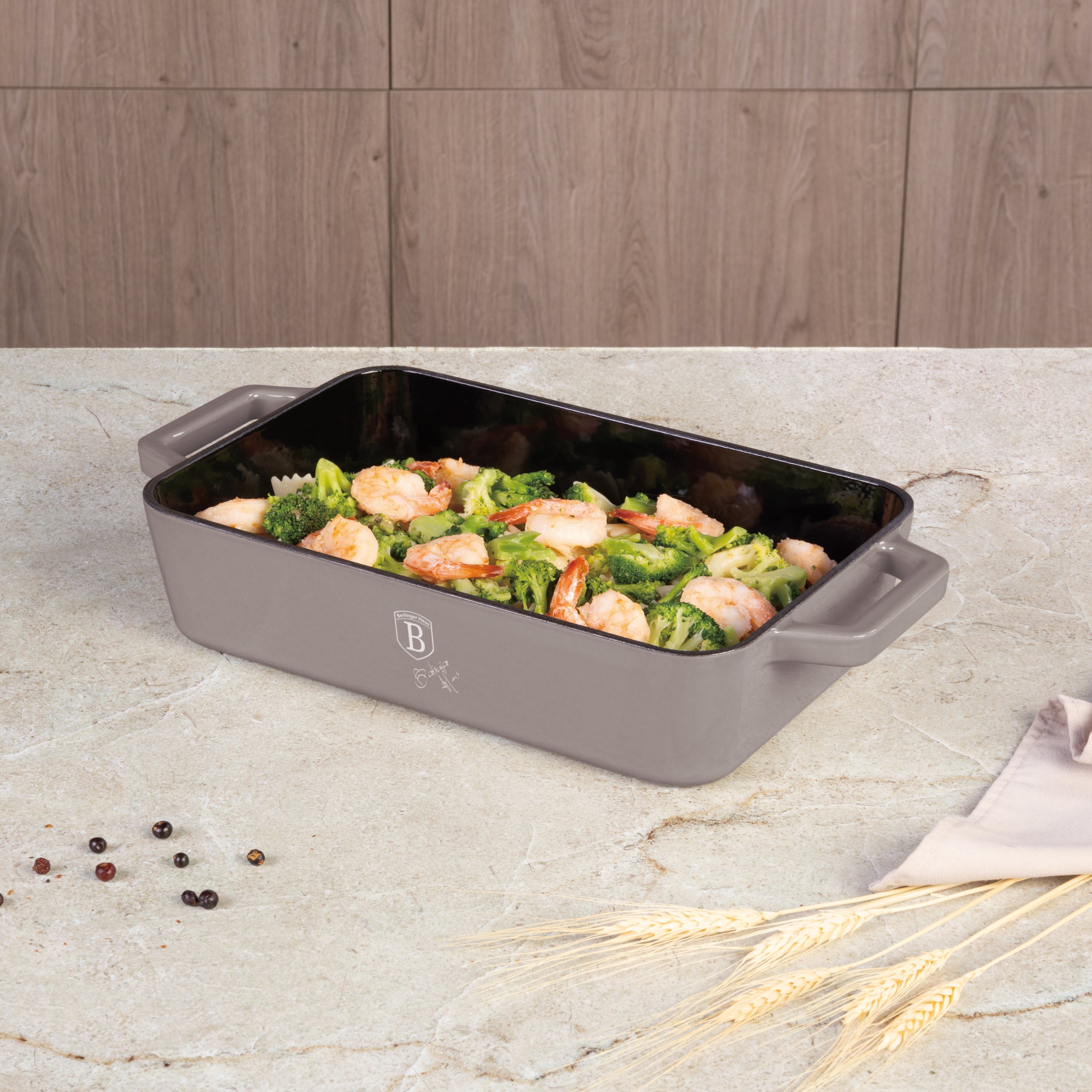 Öntöttvas sütőtepsi 30 cm indukciós Berlinger Haus Taupe Collection