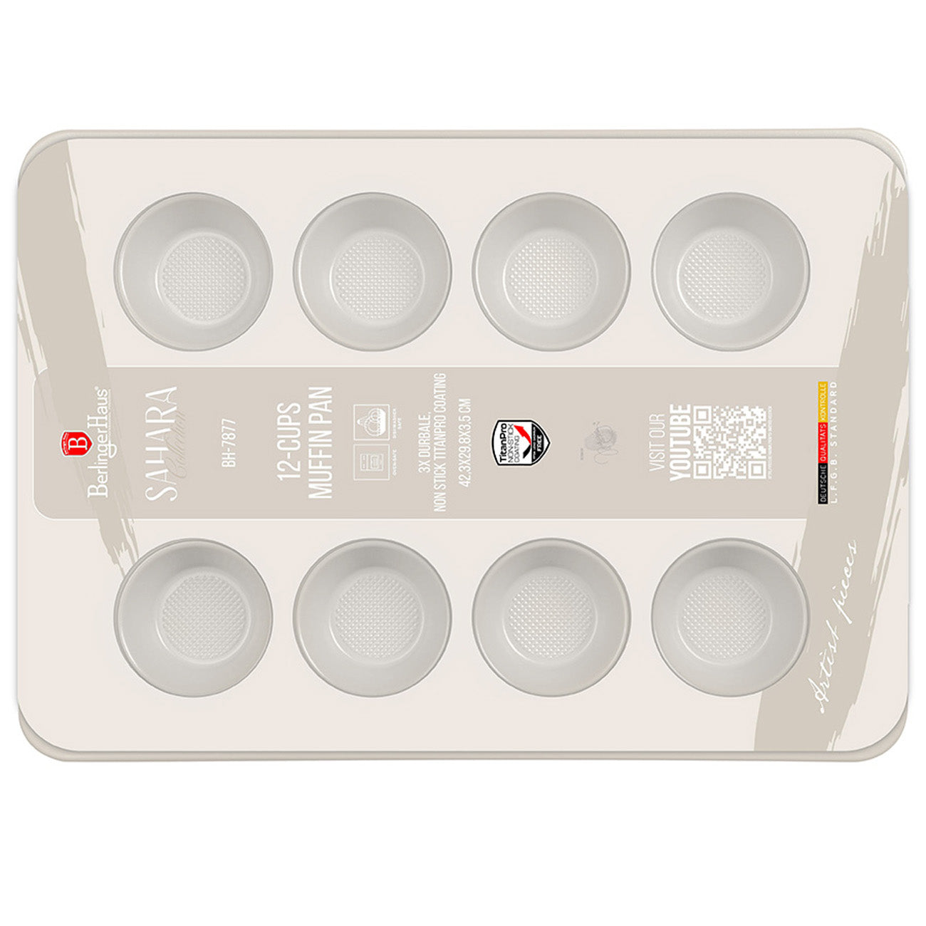12 részes tapadásmentes muffin sütőforma Sahara Collection