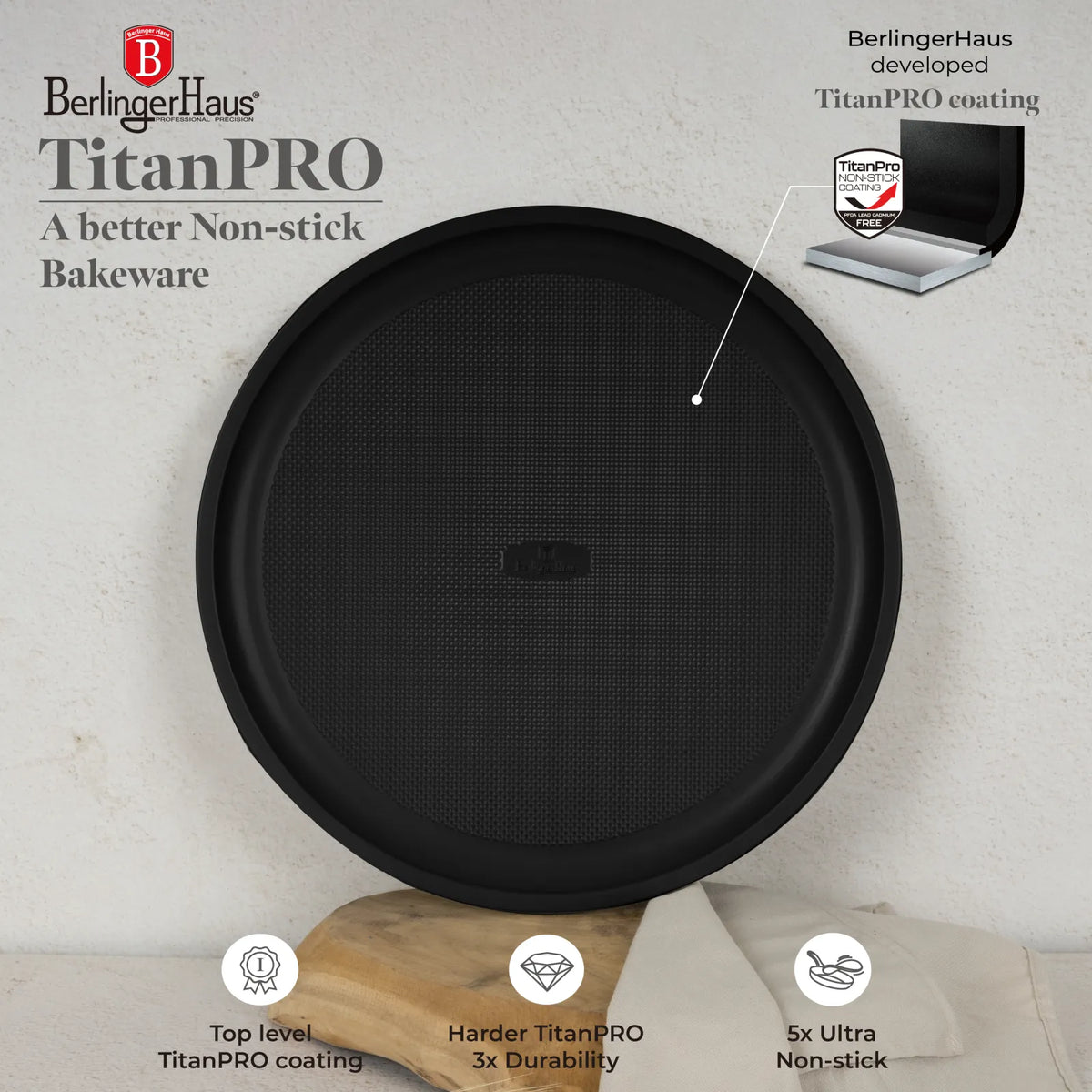 Berlinger Haus Pizzasütő forma (36 cm) – 5. kép