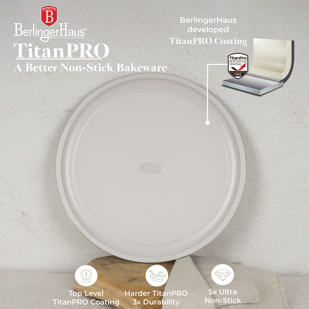 Berlinger haus Pizzasütő forma 32 cm Sahara Collection