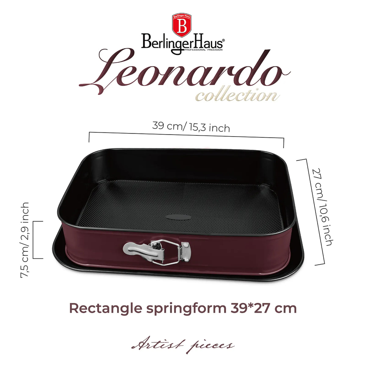 Berlinger Haus Szögletes tortaforma (39 cm) – 10. kép