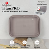 Szögletes tortaforma tapadásmentes titánPro bevonattal 39 cm Berlinger Haus Taupe szürke