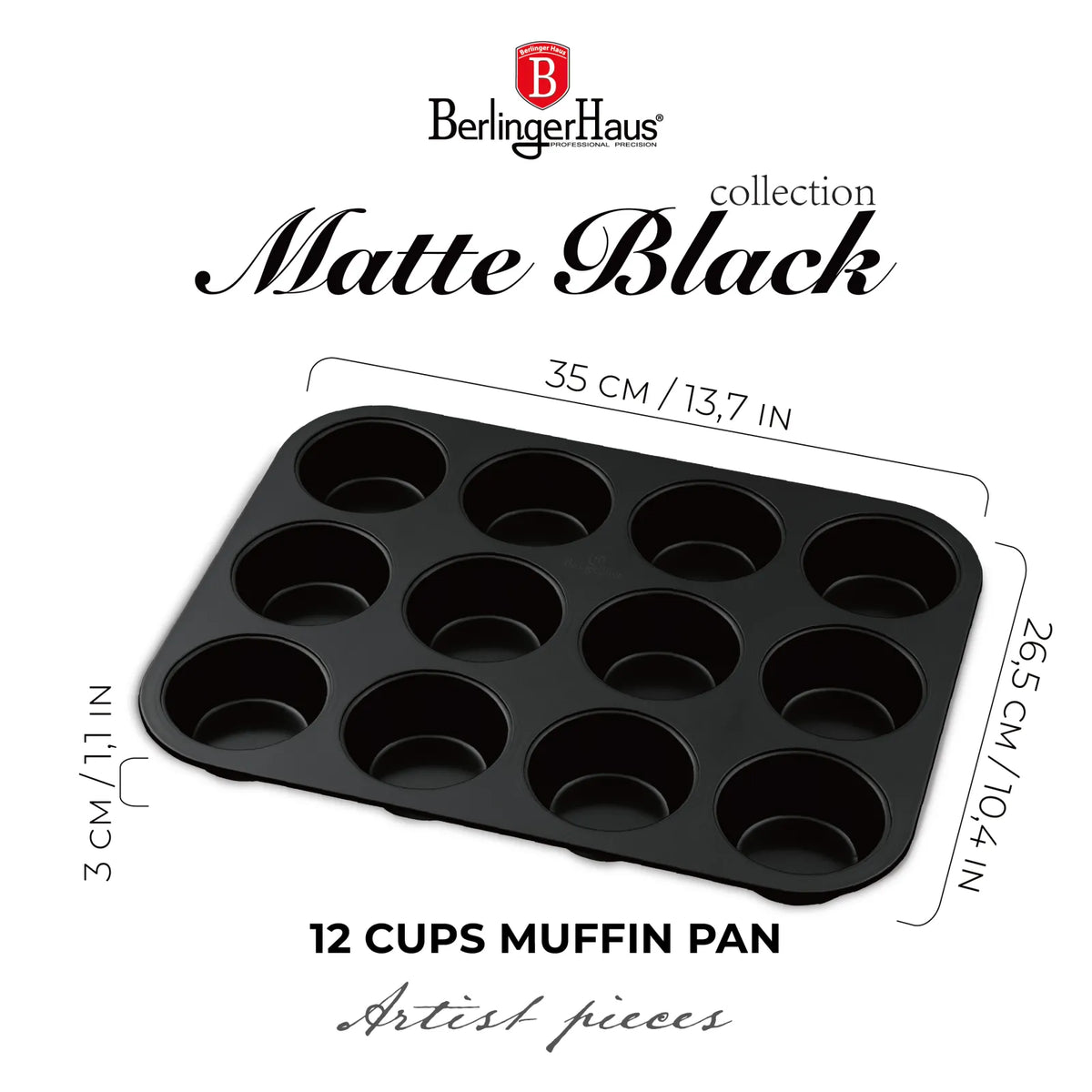 Berlinger Haus 12 csészés muffin sütőforma – 10. kép