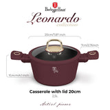 Berlinger Haus Indukciós tapadásmentes Lábas fedővel 2,5 L Leonardo Collection