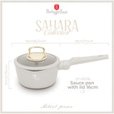 Berlinger Haus indukciós szószos edény fedővel 1,2 L matt krém Sahara Collection