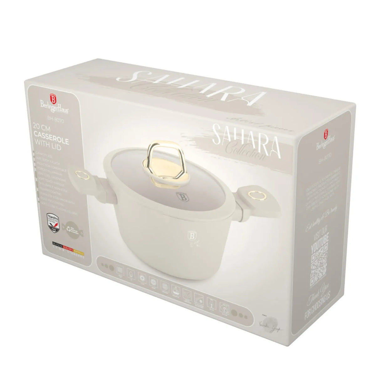 Berlinger Haus Lábas fedővel (2.5 L) – indukciós – Sahara Collection