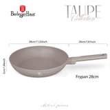 Serpenyő nagy 28 cm indukciós tapadásmentes Berlinger Haus Taupe Collection