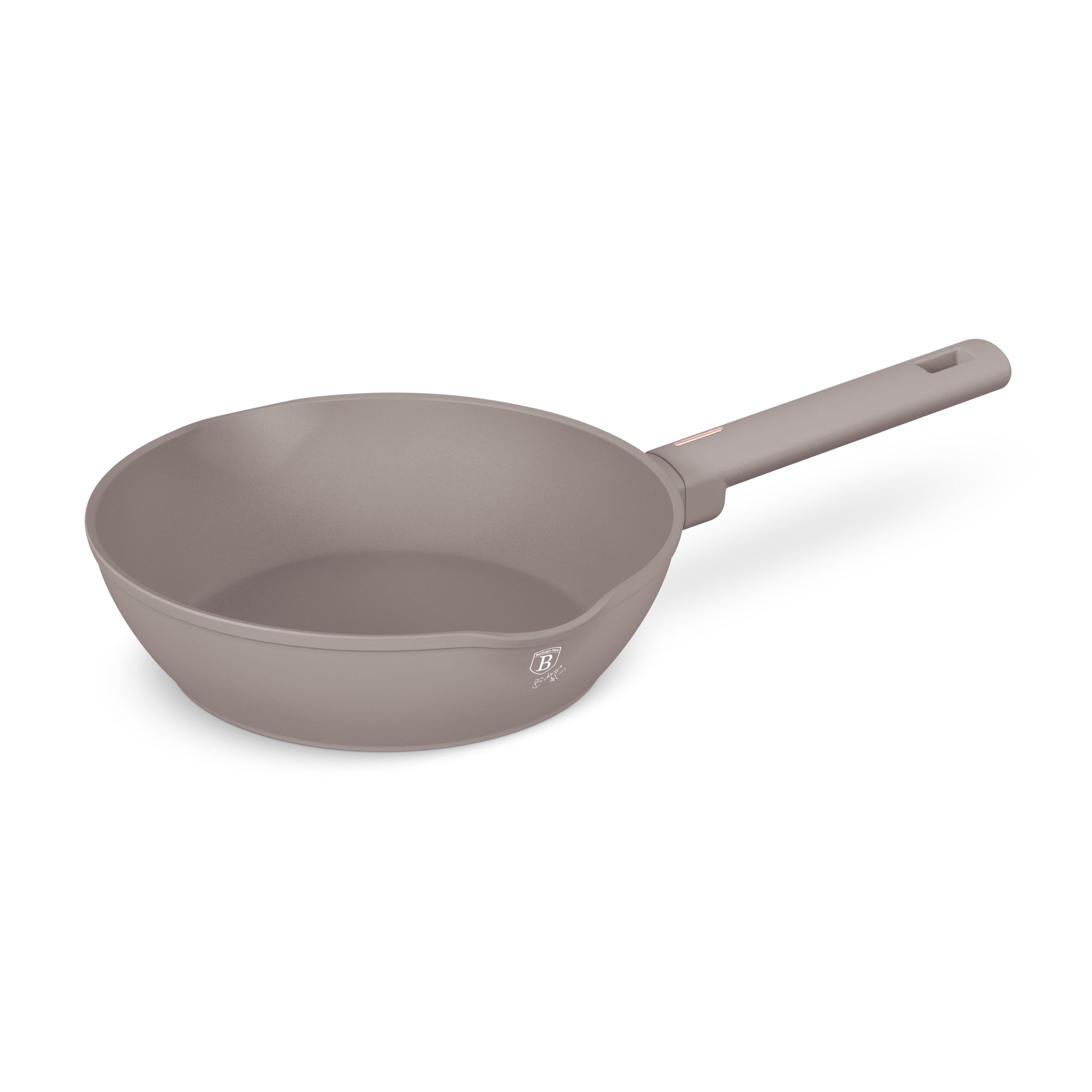 Mély serpenyő dupla kiöntő csőrrel 28 cm indukciós tapadásmentes Berlinger Haus Taupe Collection
