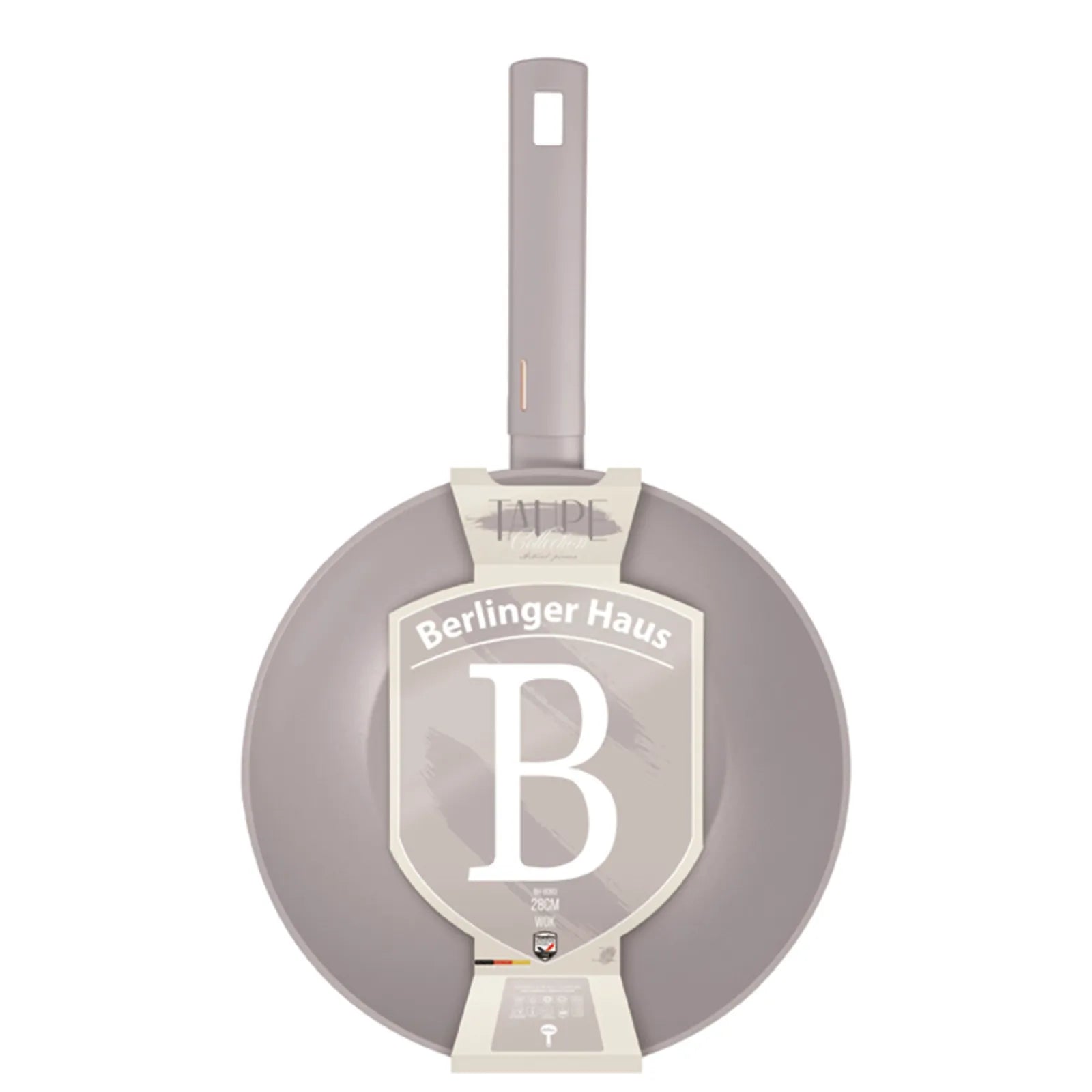 Berlinger Haus indukciós wok serpenyő 28 cm – Taupe Collection
