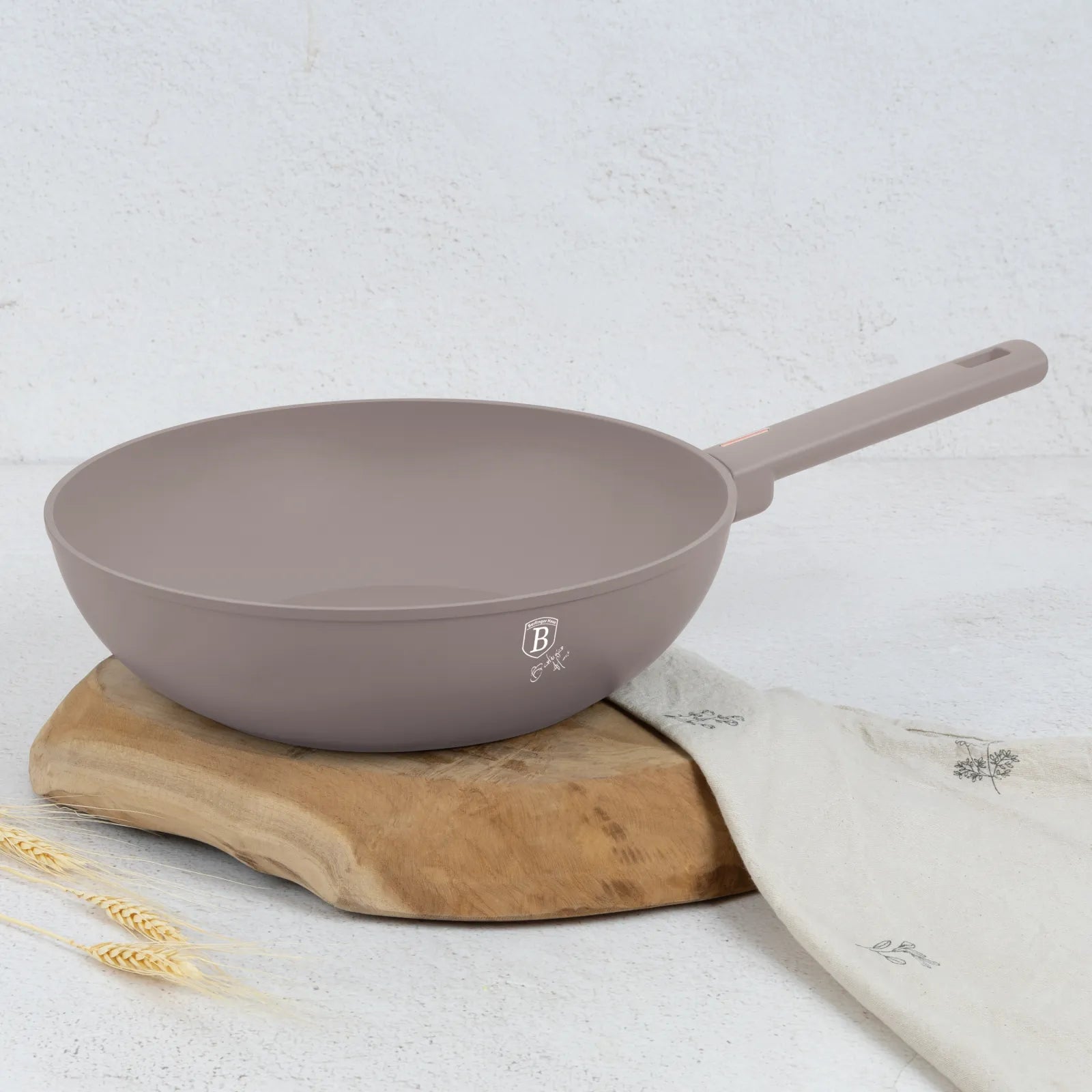 Berlinger Haus indukciós wok serpenyő 28 cm – Taupe Collection