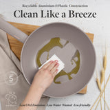 Wok serpenyő fedővel nagy 28 cm indukciós tapadásmentes Berlinger Haus Taupe Collection