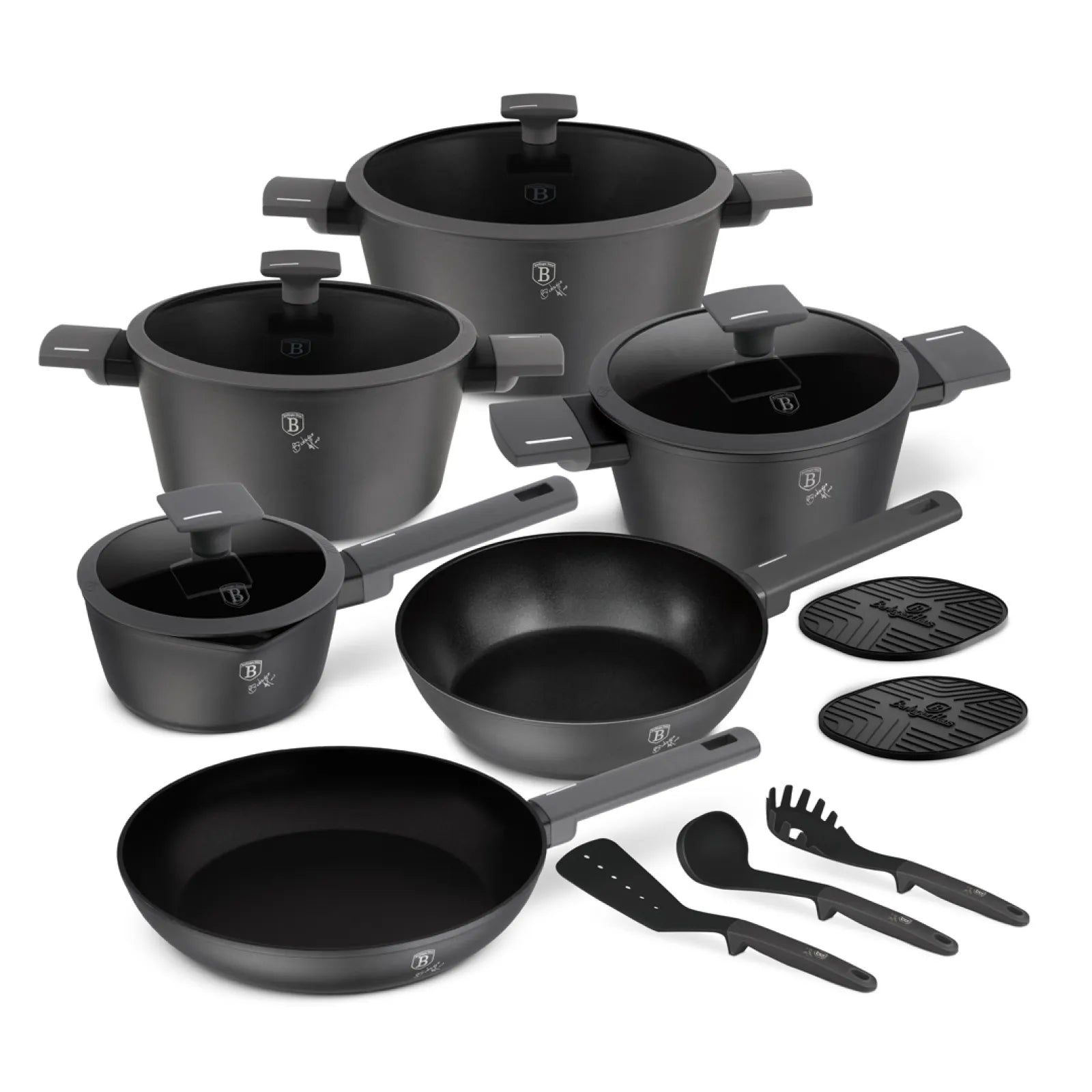 Berlinger Haus 15 részes indukciós edénykészlet– Anthracite Collection