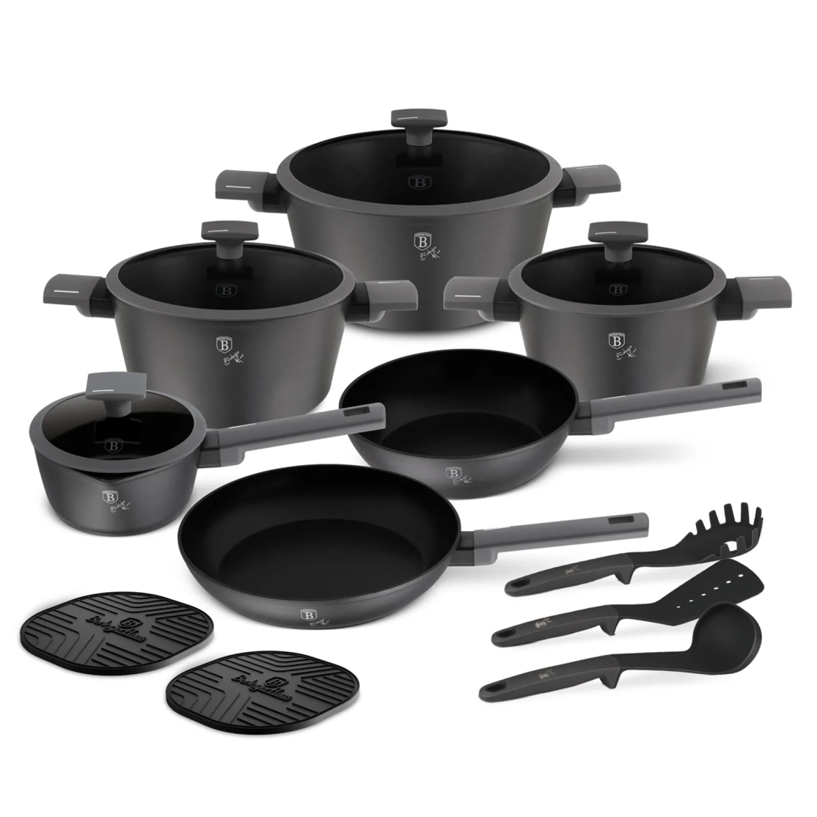 Berlinger Haus 15 részes indukciós edénykészlet– Anthracite Collection