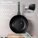 Berlinger Haus indukciós wok serpenyő 28 cm, 3,2 l – Matte Green Collection