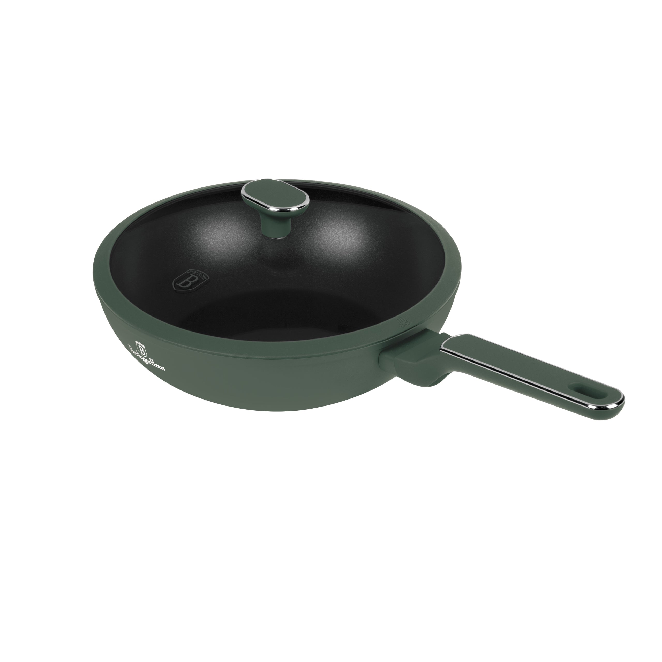 Berlinger Haus matt zöld tapadásmentes indukciós Wok fedővel 28 cm