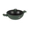 Tapadásmentes indukciós Wok serpenyő fedővel 30 cm matt zöld Berlinger Haus