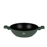 Tapadásmentes indukciós Wok serpenyő fedővel 30 cm matt zöld Berlinger Haus