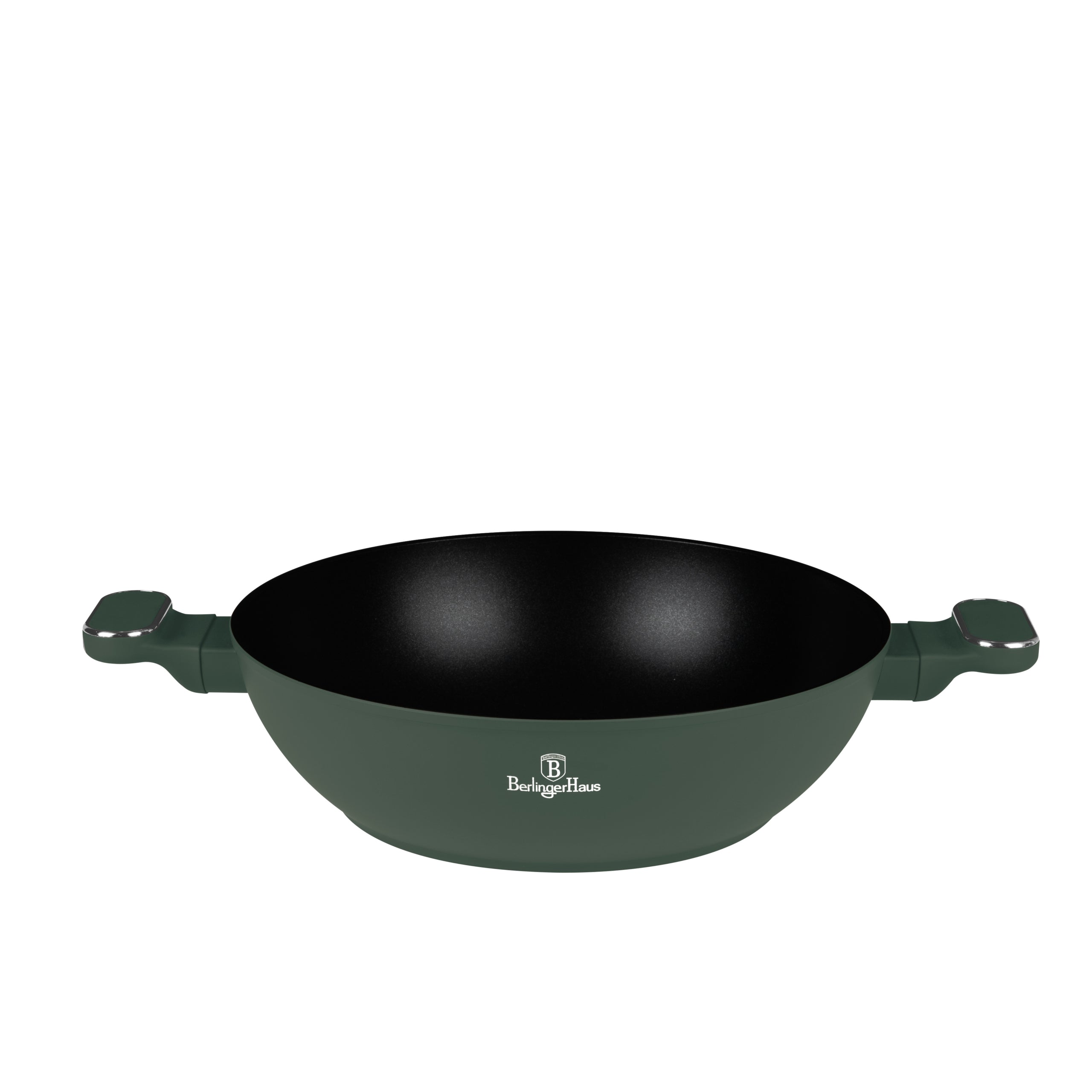 Tapadásmentes indukciós Wok serpenyő fedővel 30 cm matt zöld Berlinger Haus