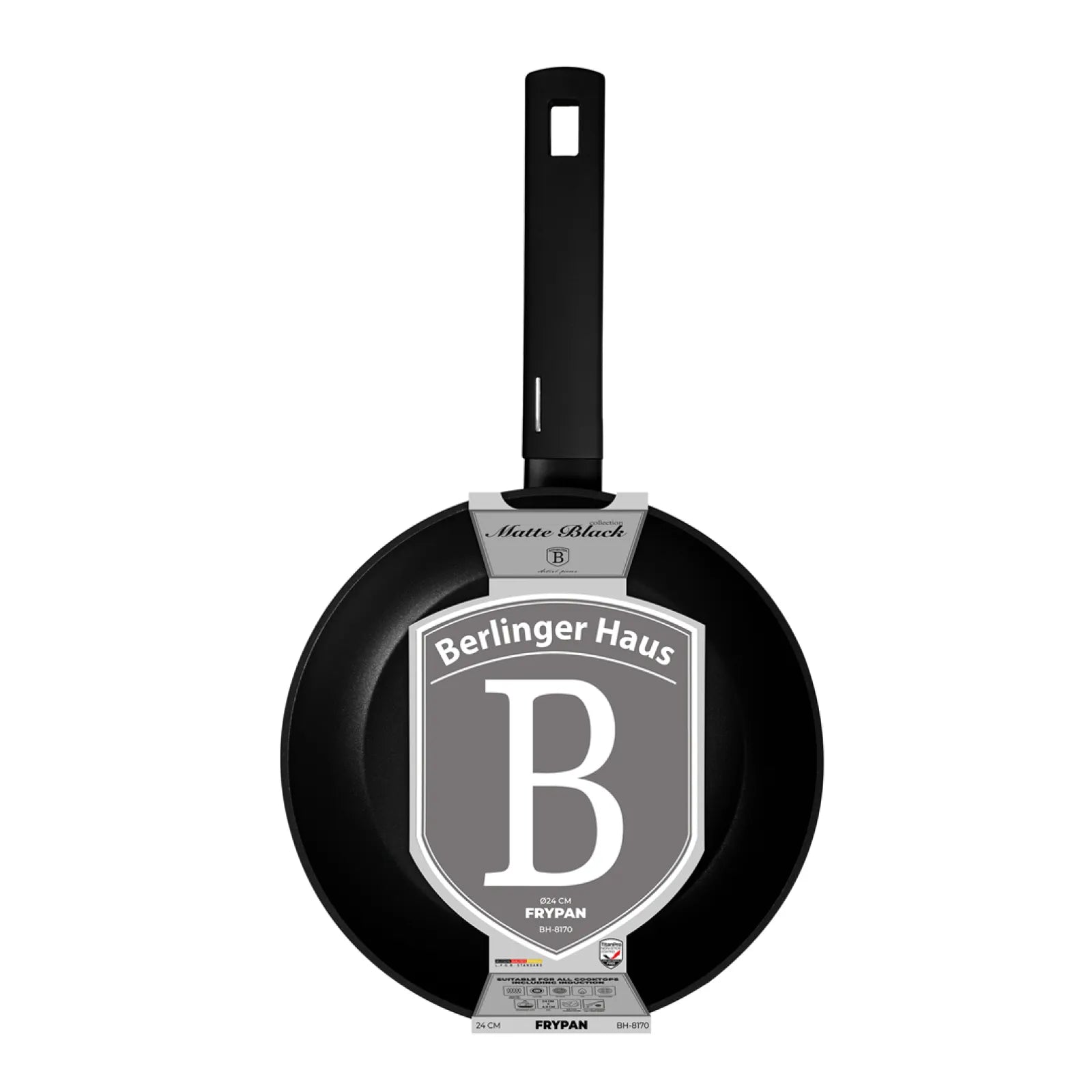 Berlinger Haus indukciós serpenyő 24 cm – Matte Black Collection